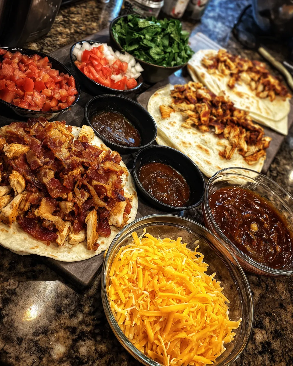 Ingredients for Irresistible BBQ Bacon Chicken Quesadillas: A Flavor Explosion