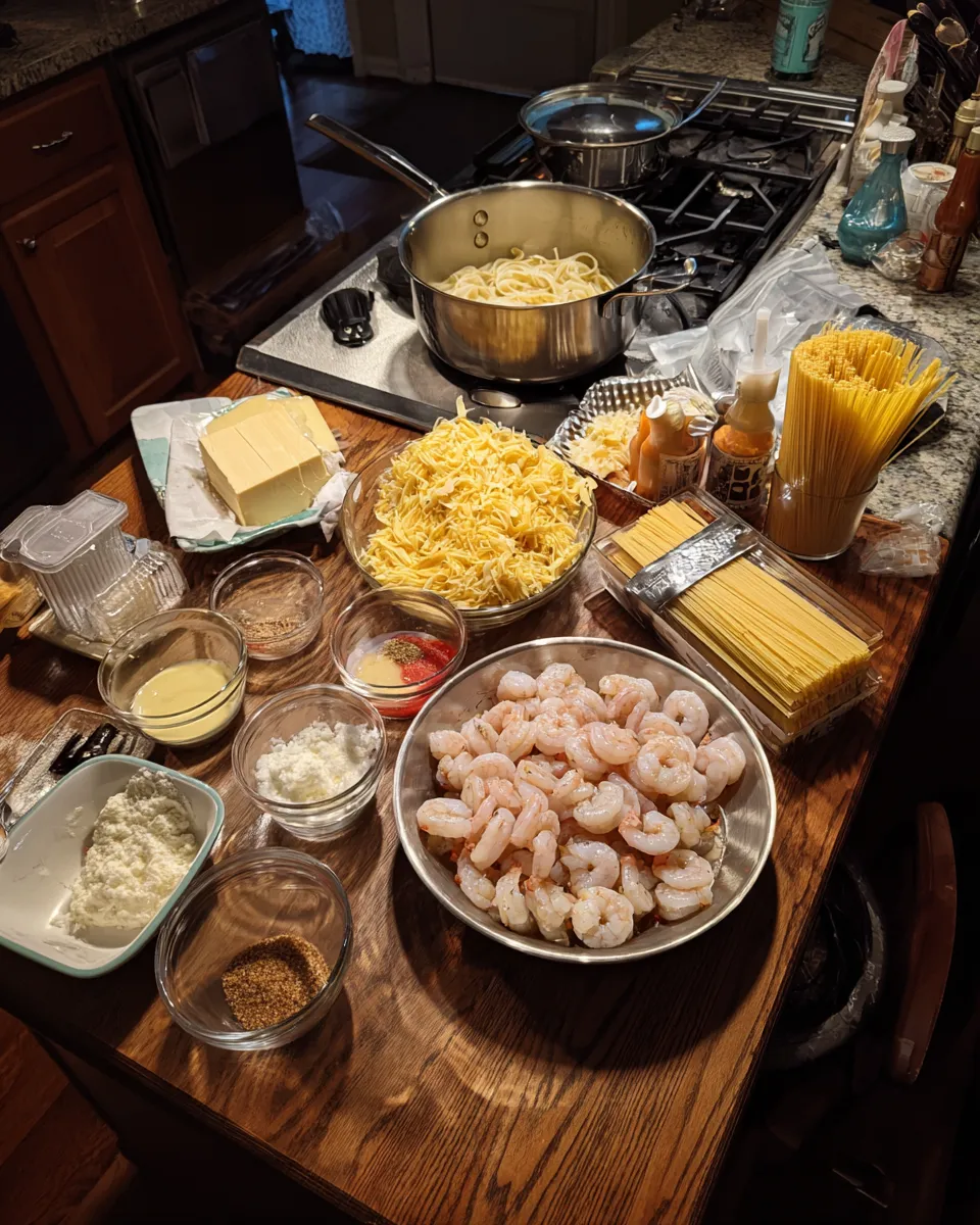 Ingredients for Spicy Cajun Shrimp Alfredo Pasta: A Flavor Explosion