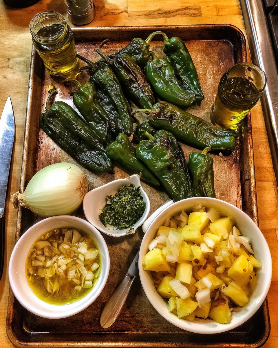 Ingredients for Comforting Cozy Roasted Poblano Soup