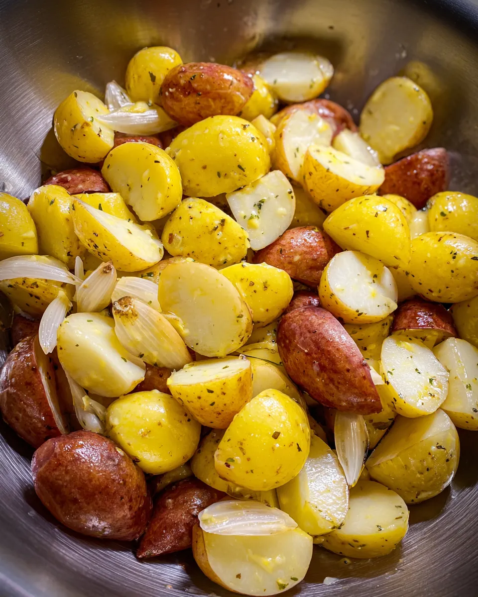 Ingredients for Indulgent Creamy Mustard Roasted Potatoes: A Decadent Delight