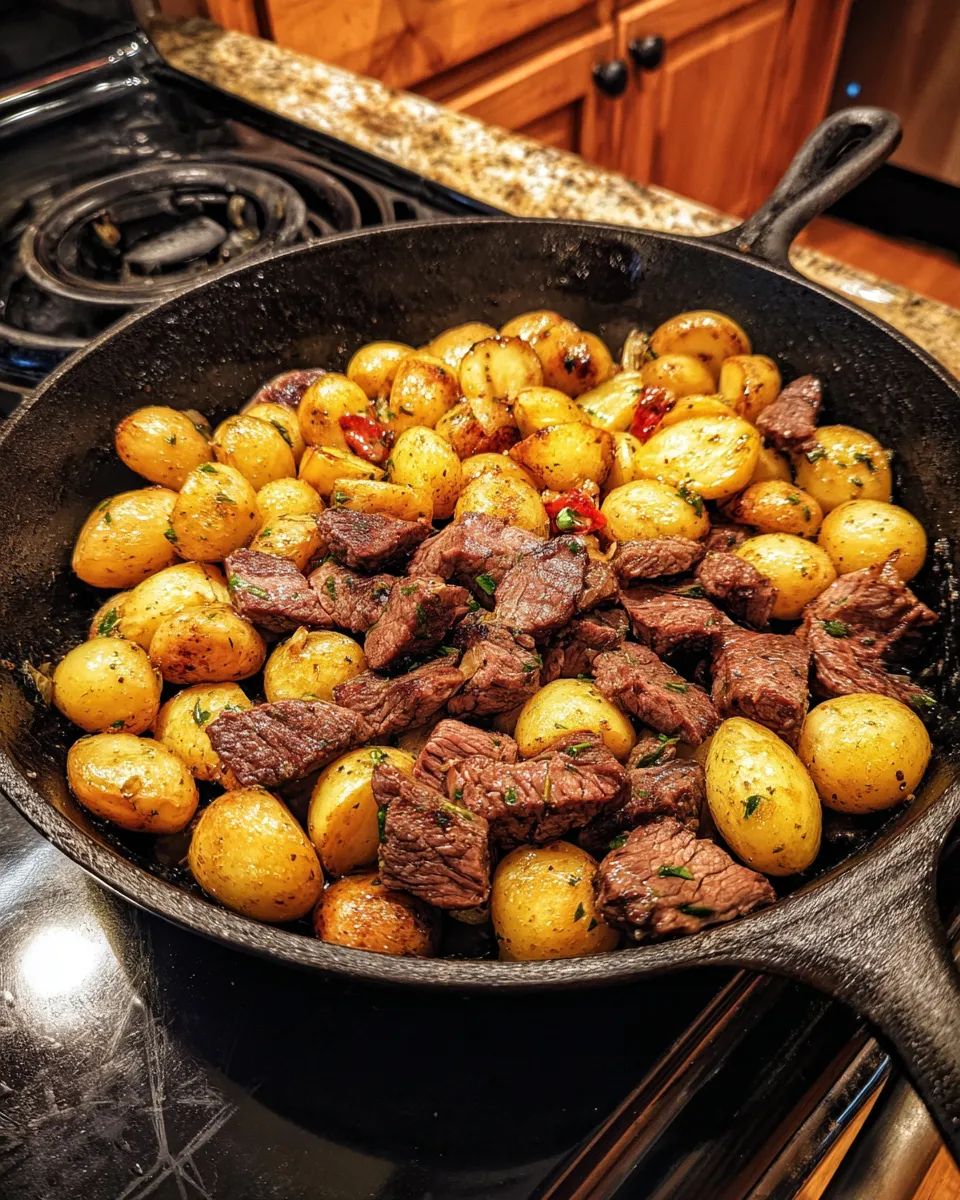 Ingredients for Irresistible Garlic Butter Steak Bites: A Flavorful Feast of Potatoes