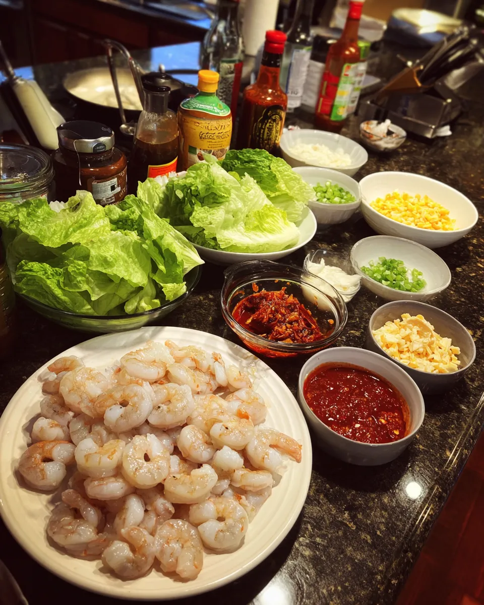 Ingredients for Spicy Garlic Chili Shrimp Lettuce Wraps: A Flavor Explosion