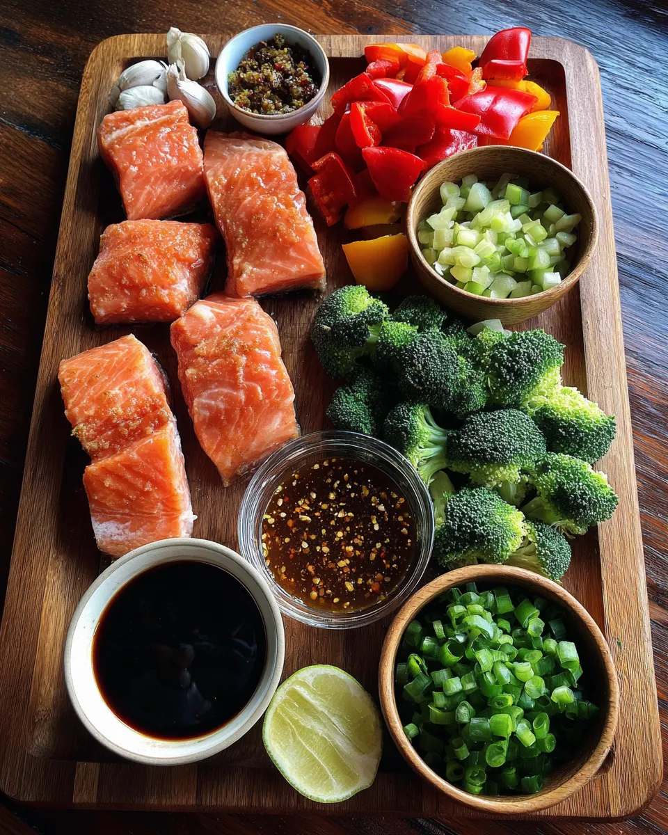 Ingredients for Savory Honey Garlic Salmon Rice Bowls: A Flavor Explosion