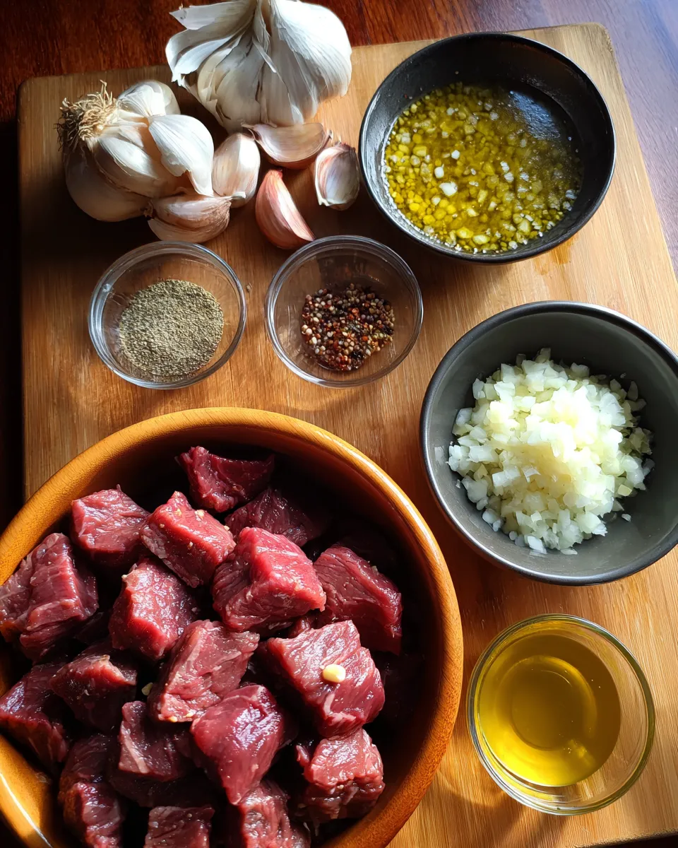 Ingredients for Irresistible Honey Lime Garlic Steak Bites: A Flavor Explosion