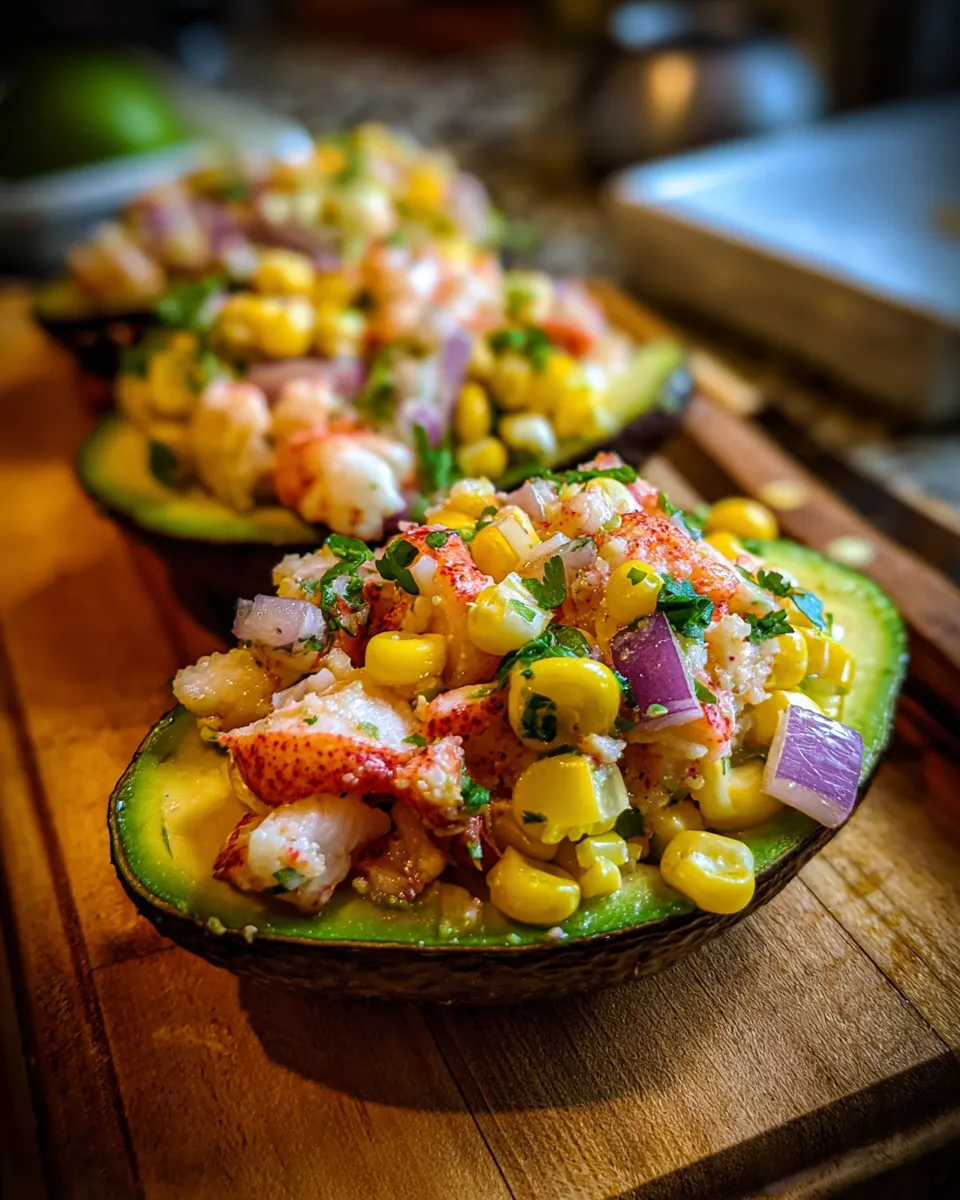 Ingredients for Deliciously Decadent Lobster and Corn Stuffed Avocados