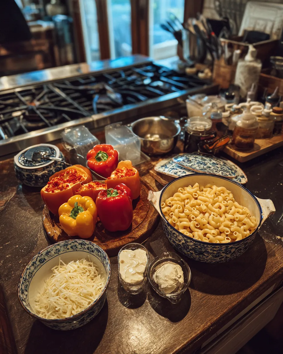 Ingredients for Indulgent Lobster Mac and Cheese Stuffed Peppers: A Decadent Delight