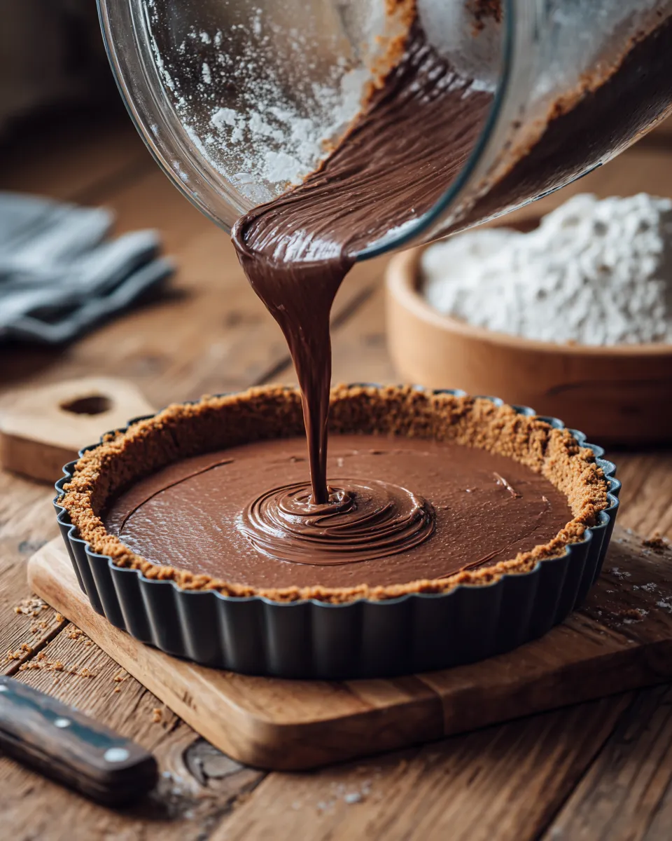 Ingredients for Indulgent No-Bake Nutella Chocolate Tart: A Decadent Delight