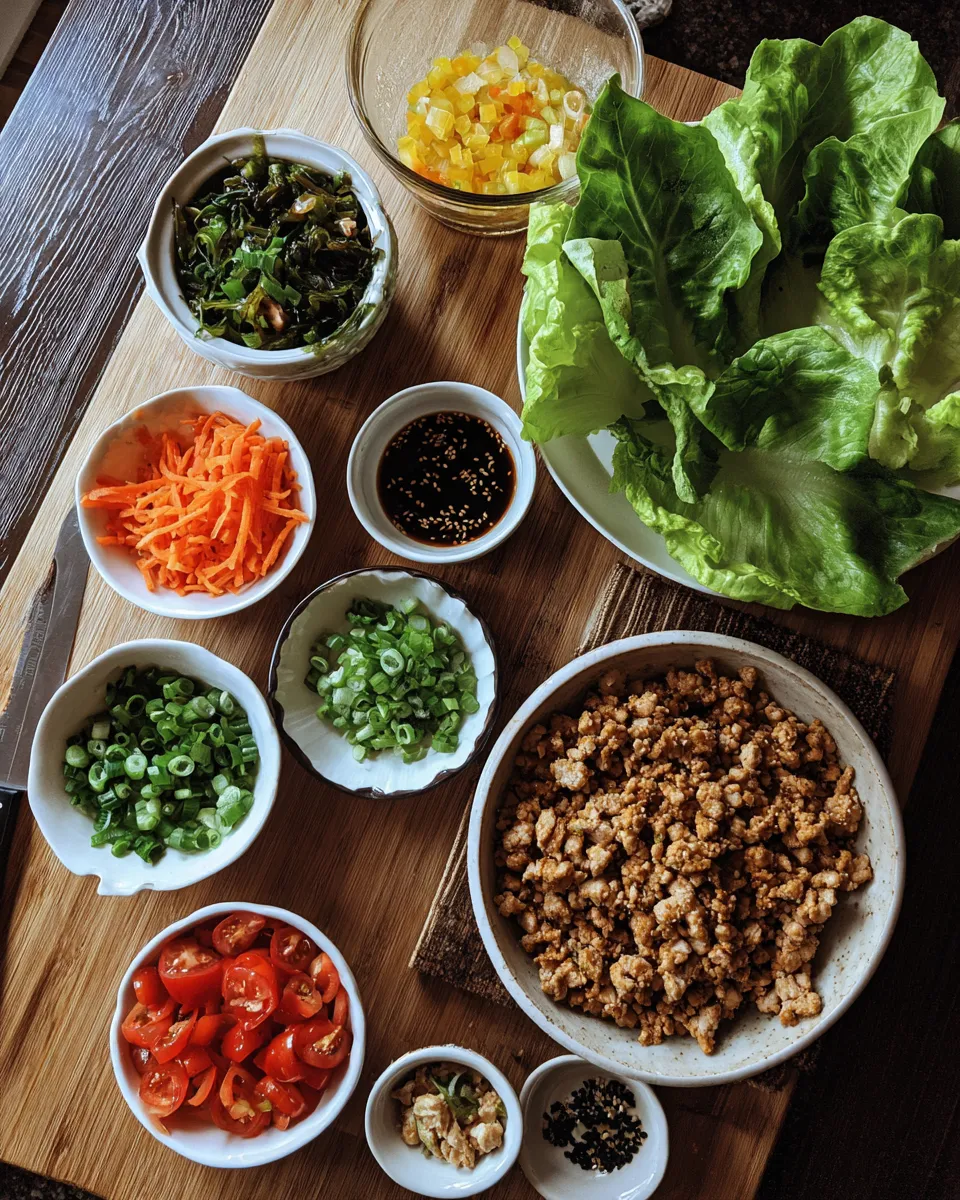 Ingredients for Sesame Ginger Chicken Lettuce Wraps: Irresistibly Flavorful Delight