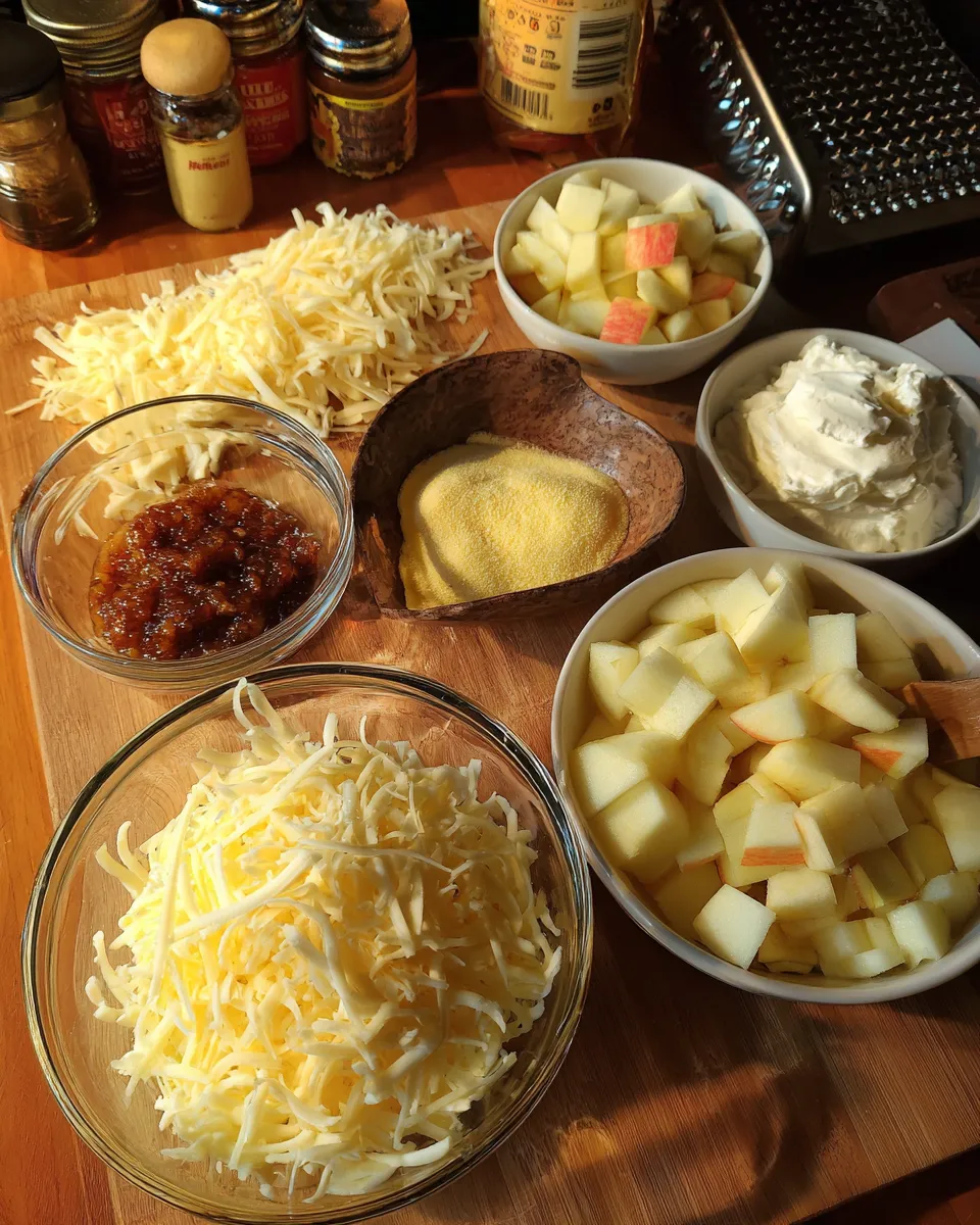 Ingredients for Irresistible Smoked Gouda and Apple Spread Recipe