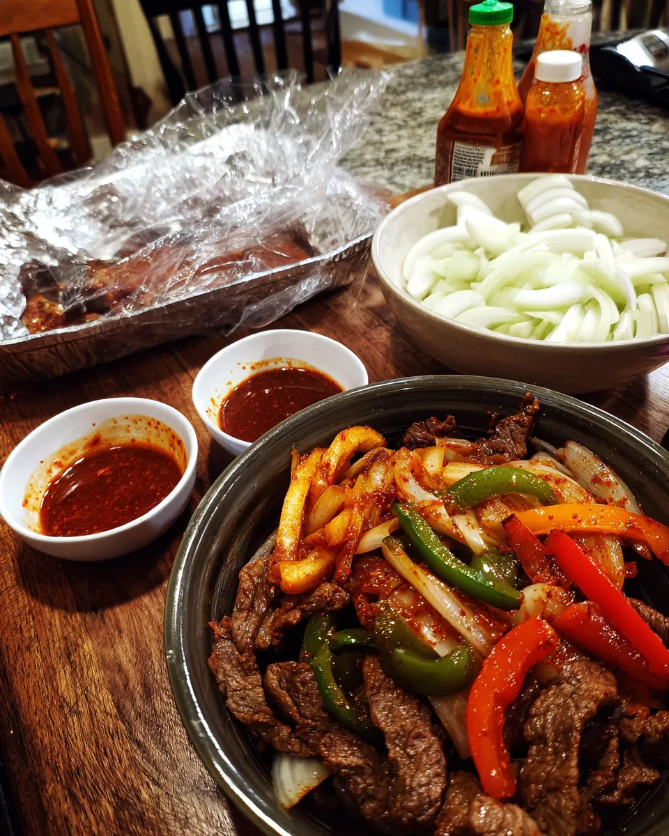 Ingredients for Spicy Kimchi Bulgogi Cheesesteak: Mouth-Watering Fusion Delight