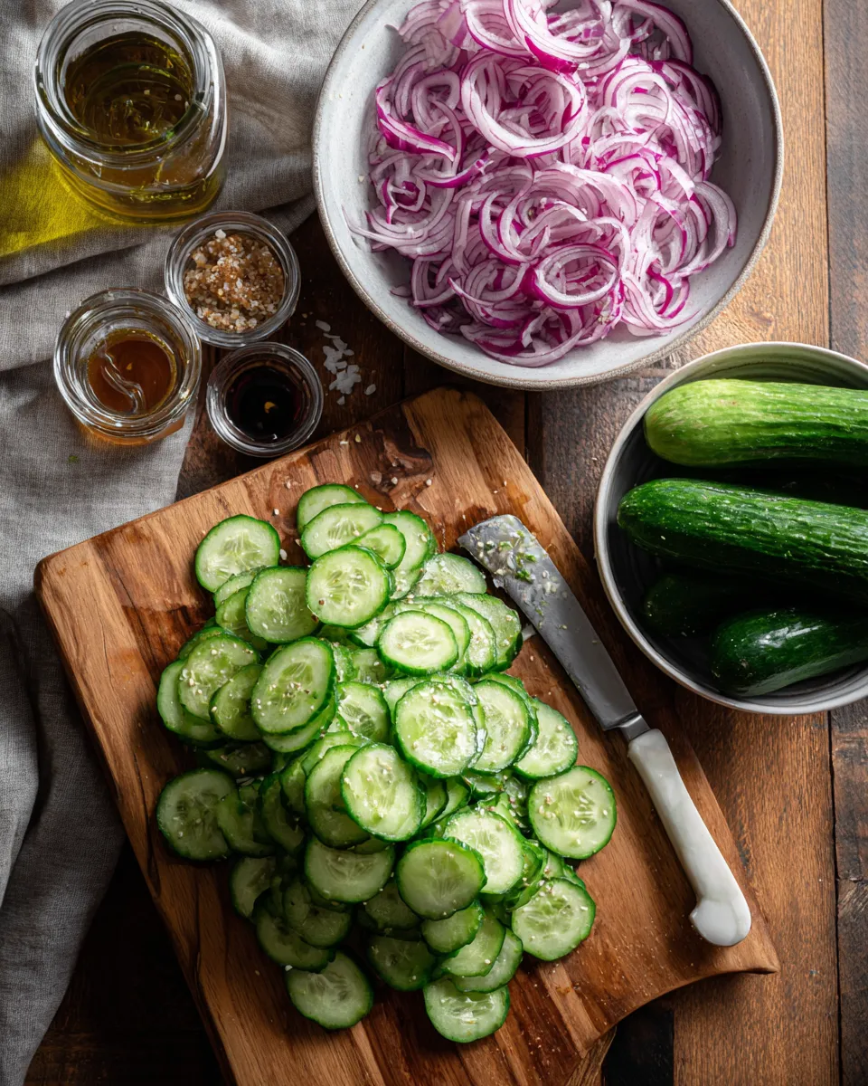 Ingredients for Deliciously Crunchy: Asian Cucumber Salad Recipe