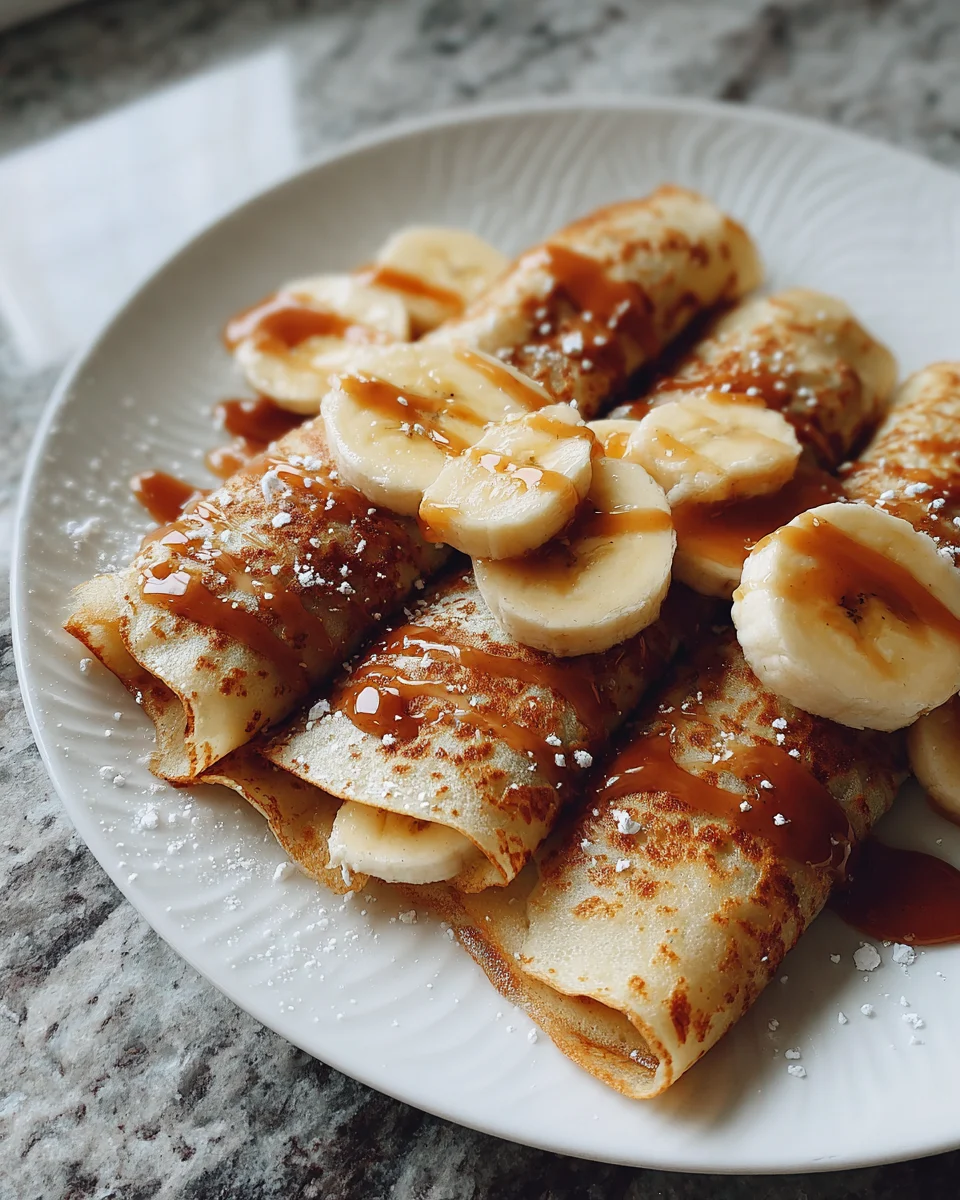 Banana Caramel Stuffed Crepes