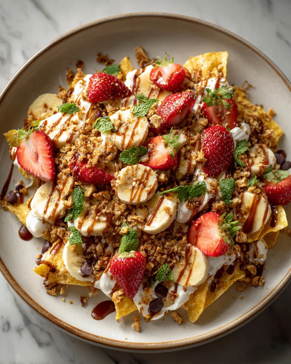 Banana Split Dessert Nachos