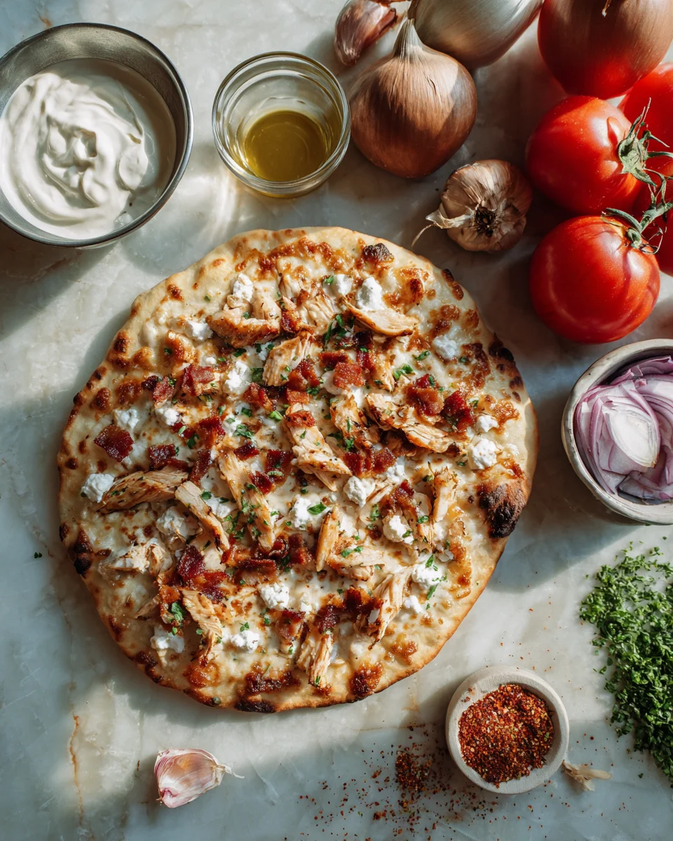 Jenny's BBQ Chicken Bacon Ranch Flatbread Recipe