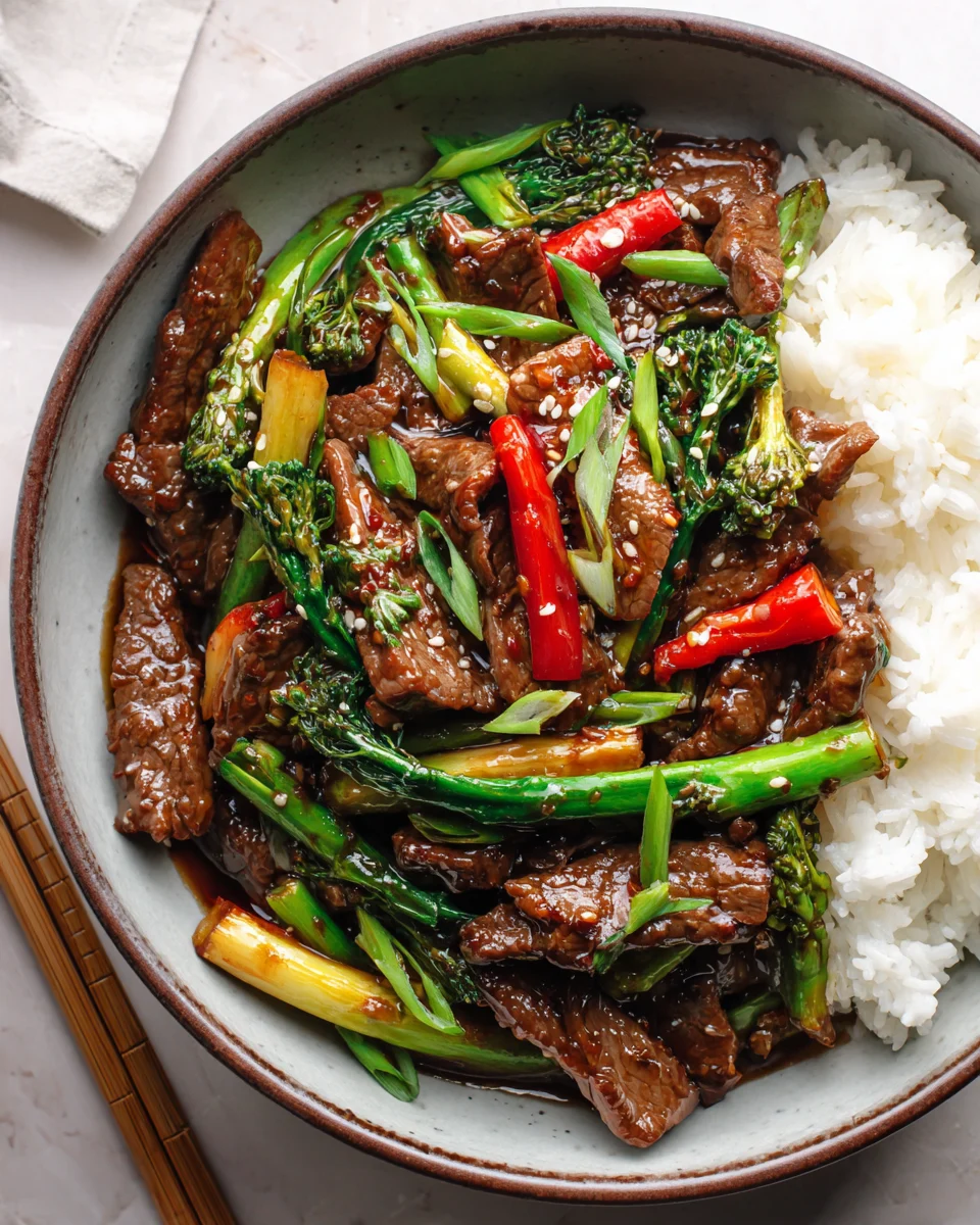 Beef Stir Fry with Garlic Ginger Sauce