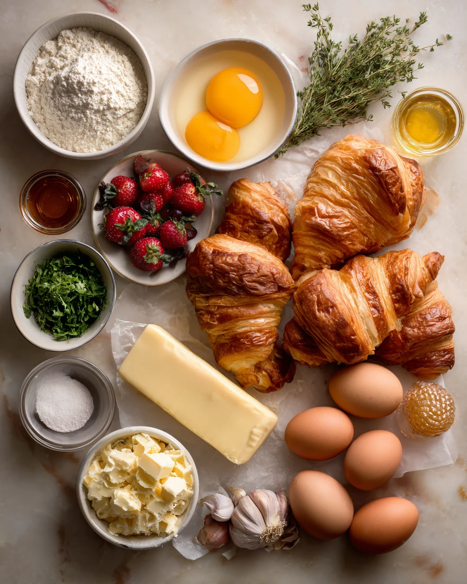 Breakfast Croissant Melt with Honey Butter