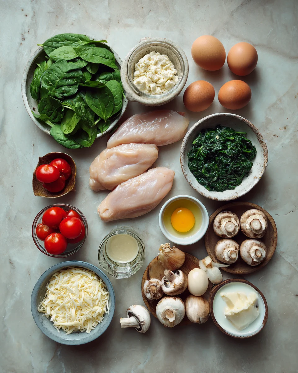 Cheesy Spinach Stuffed Chicken Rolls