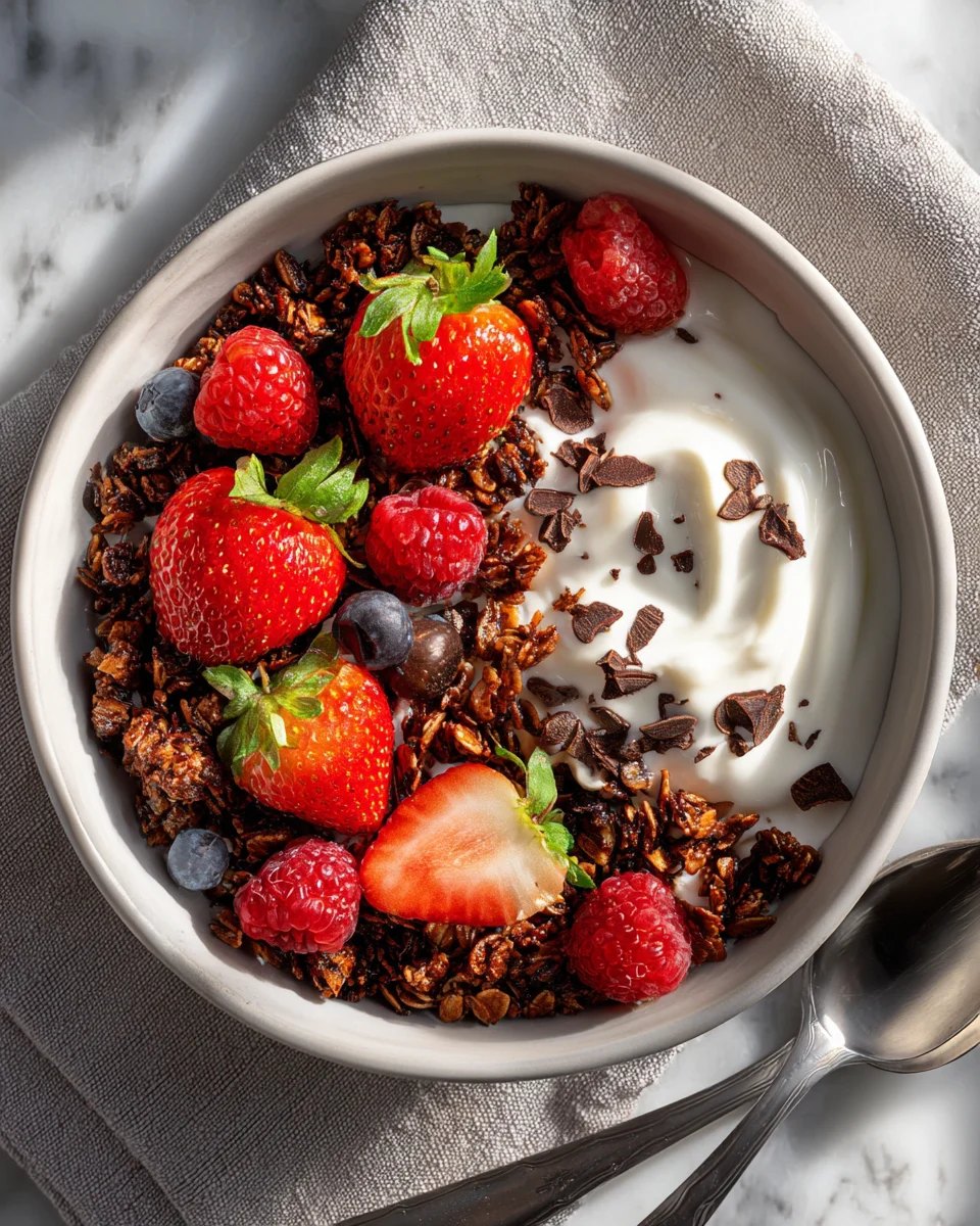 Chocolate Granola Yogurt Bowl