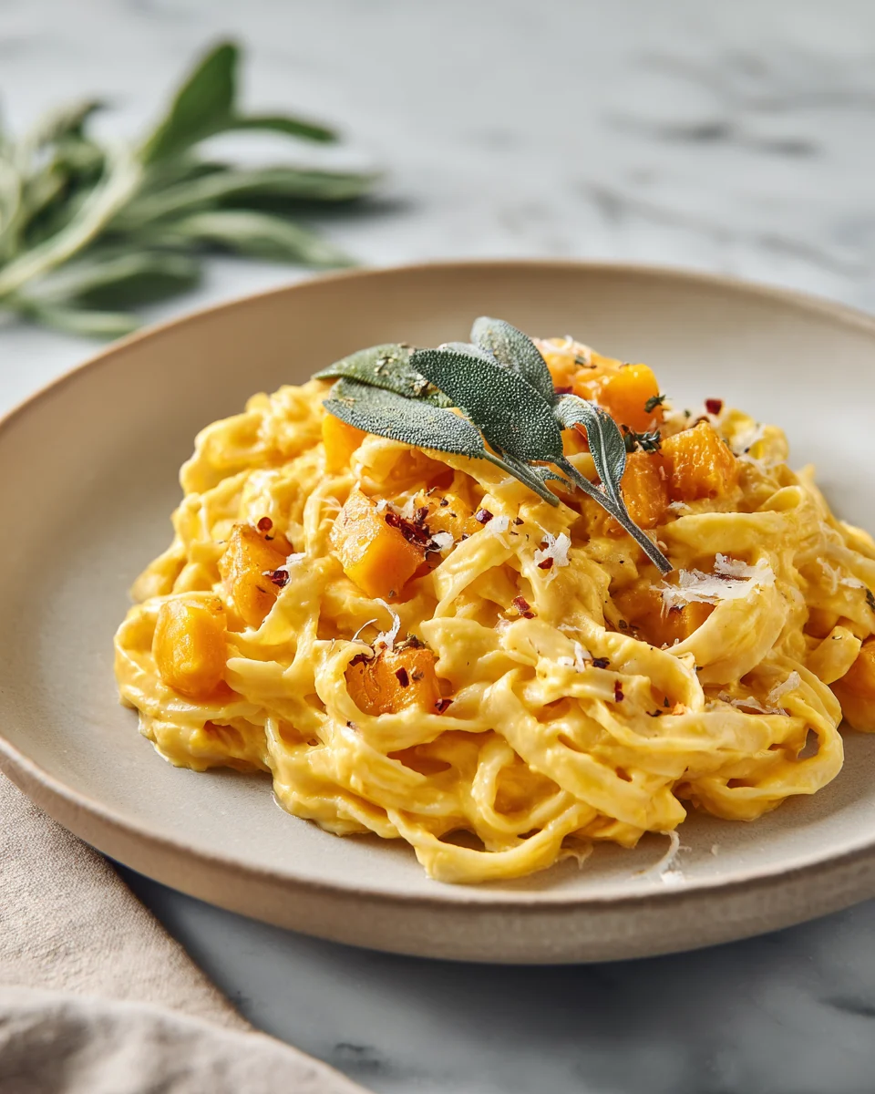 Creamy Pumpkin Pasta with Sage