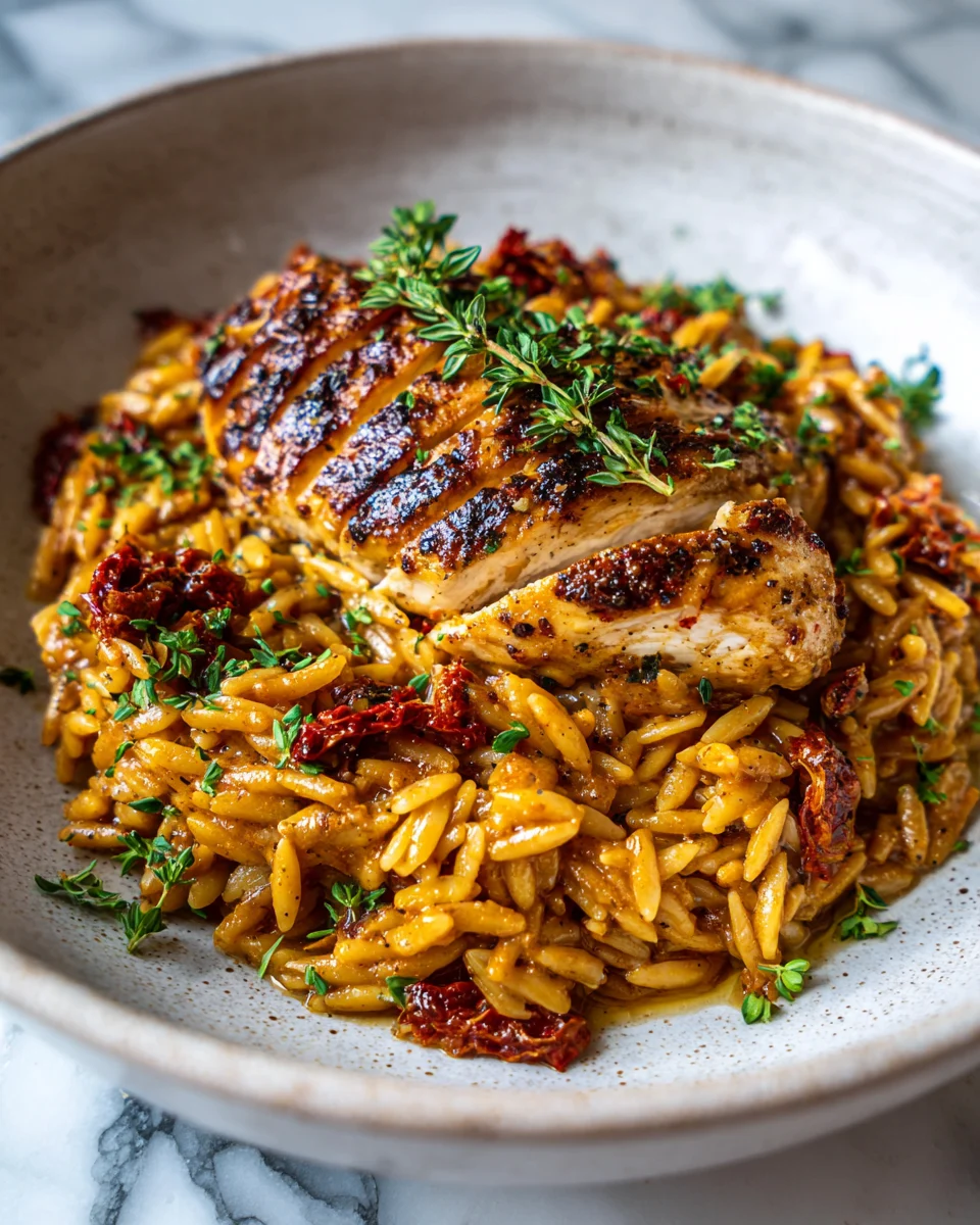 Creamy Sun-Dried Tomato Orzo Chicken