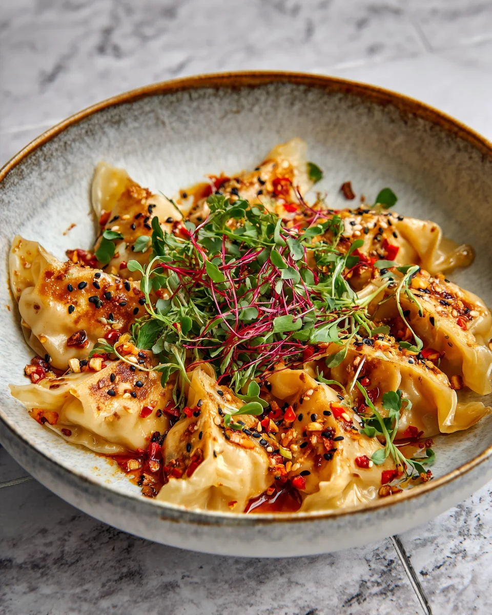 Crispy Chili Oil Dumpling Bowl