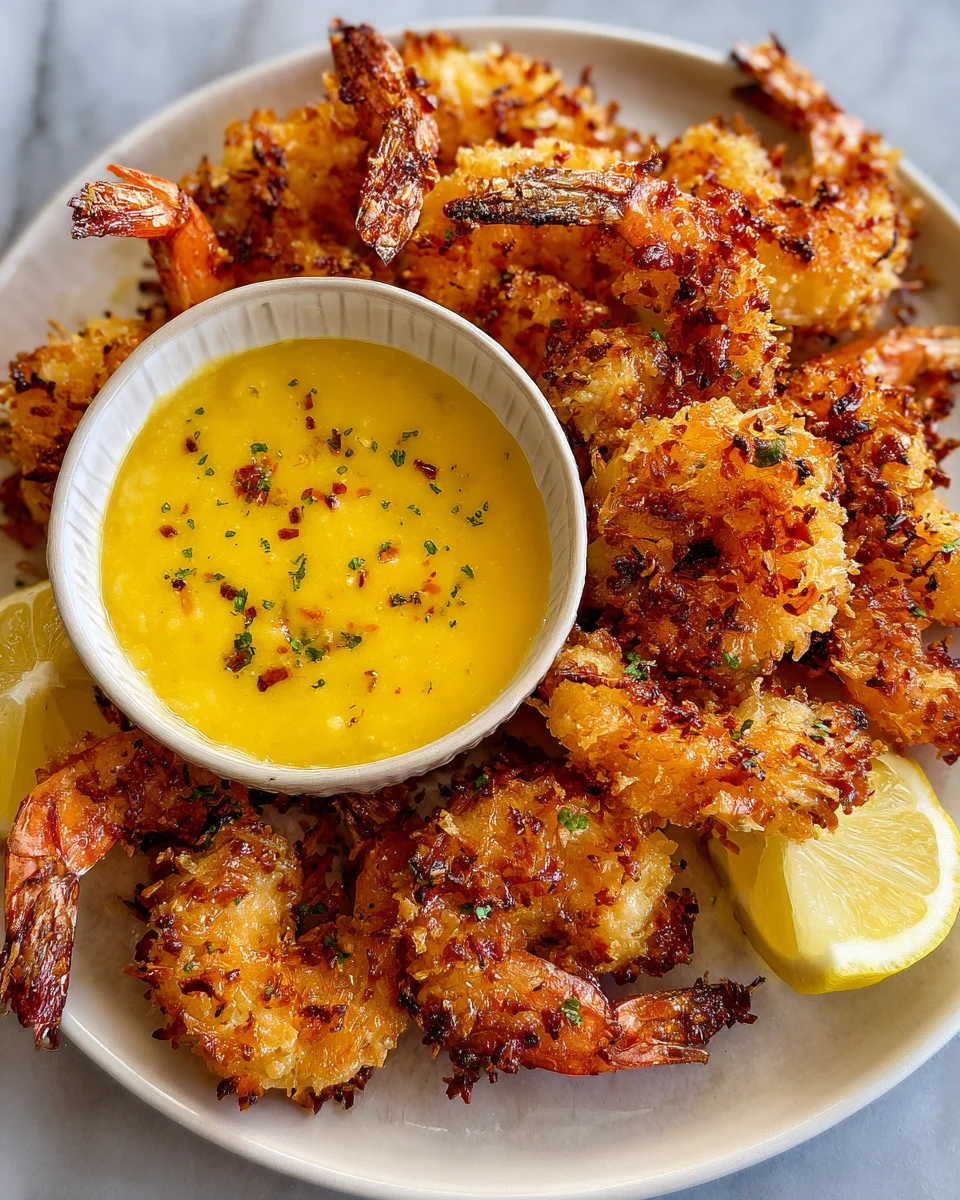 Crispy Coconut Shrimp with Mango Dip