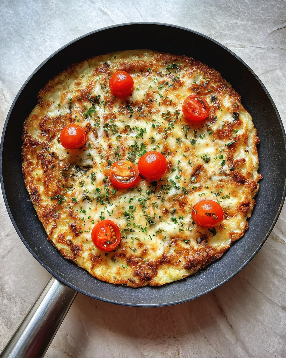 Crispy Mozzarella Pancake Skillet