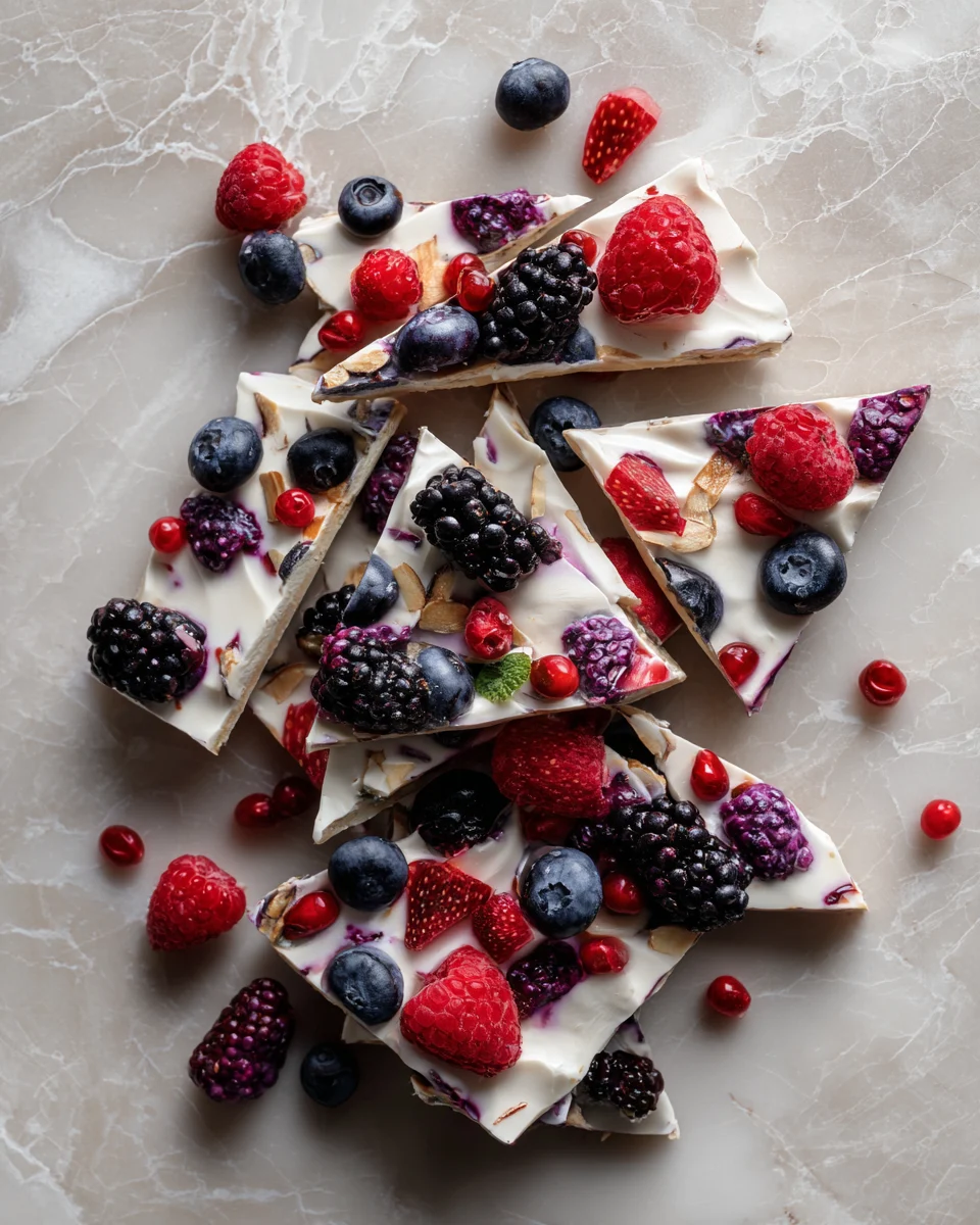 Frozen Yogurt Berry Bark