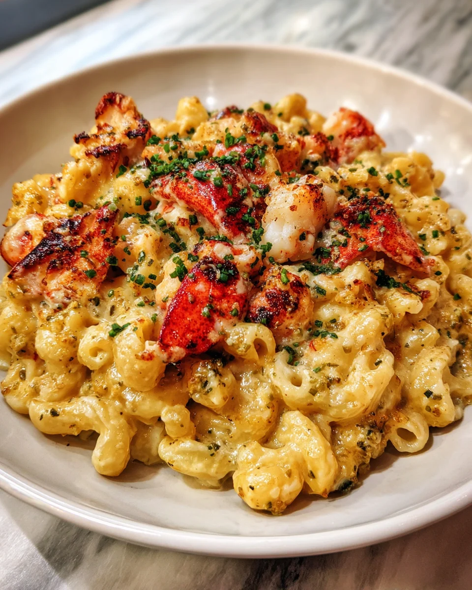 Garlic Butter Lobster Mac and Cheese