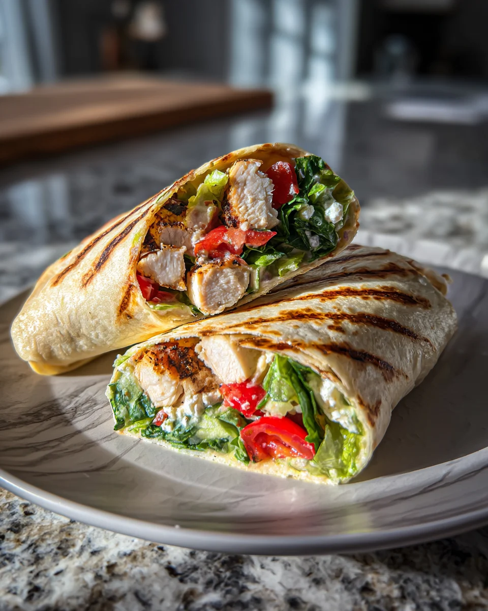 Grilled Chicken Caesar Salad Wrap