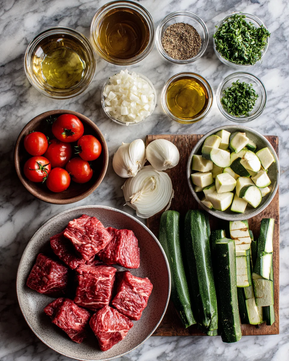 Grilled Steak Bowl with Zucchini