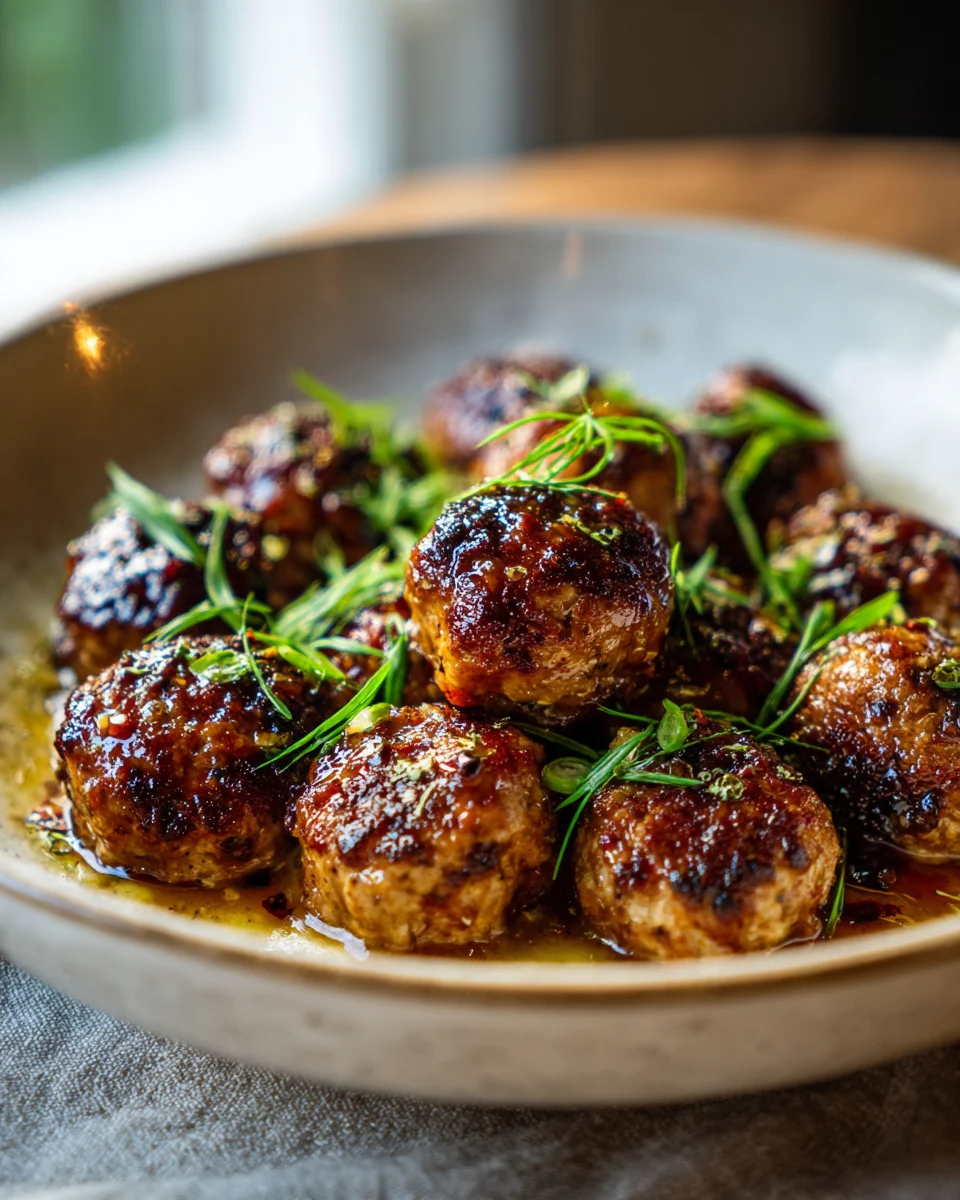 Honey Garlic Butter Meatball Skillet