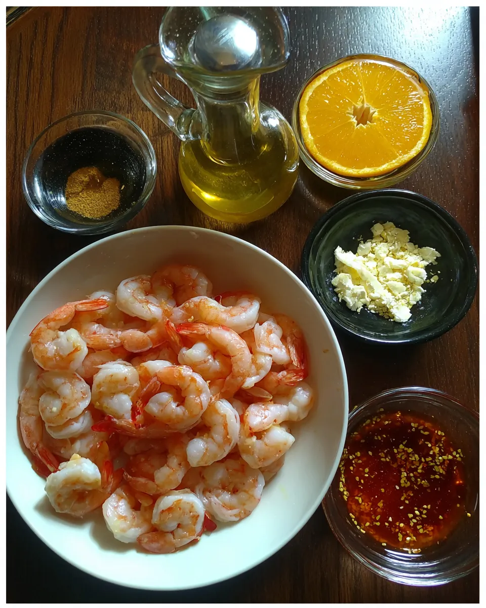 Ingredients for Irresistible Honey Orange Shrimp Delight
