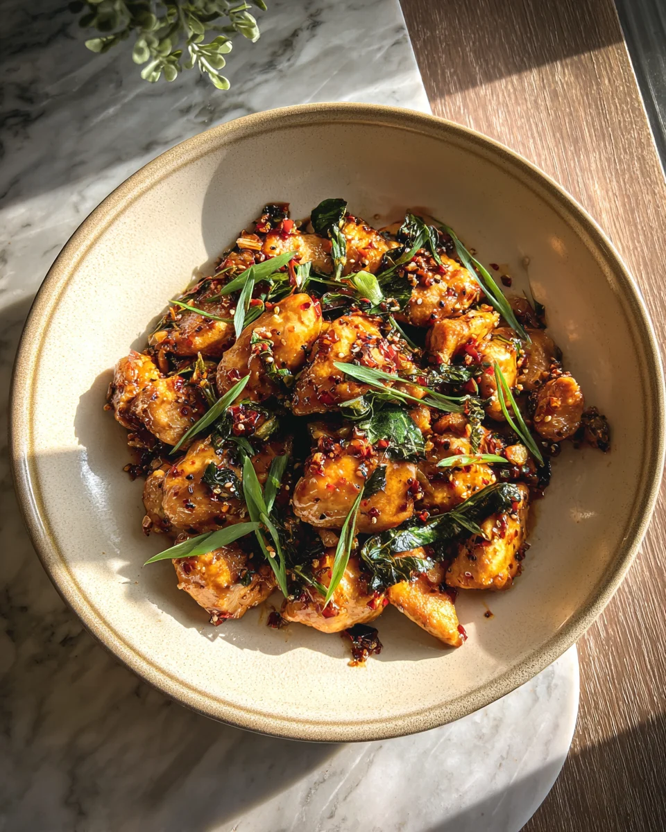 Hot Honey Garlic Chicken Skillet