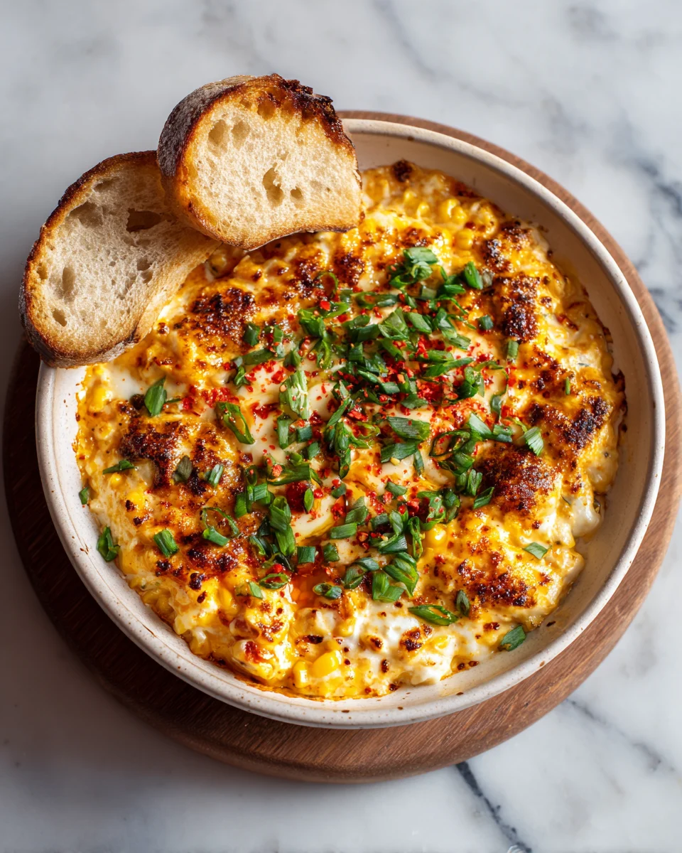 Korean Corn Cheese Pull Dip