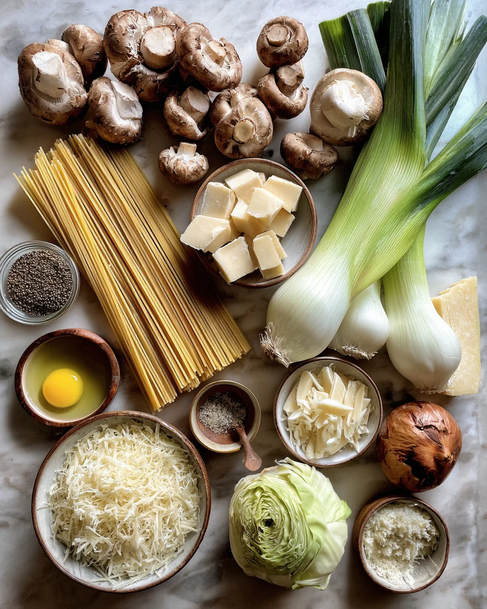Hearty Leek Mushroom Gruyere Pasta Recipe