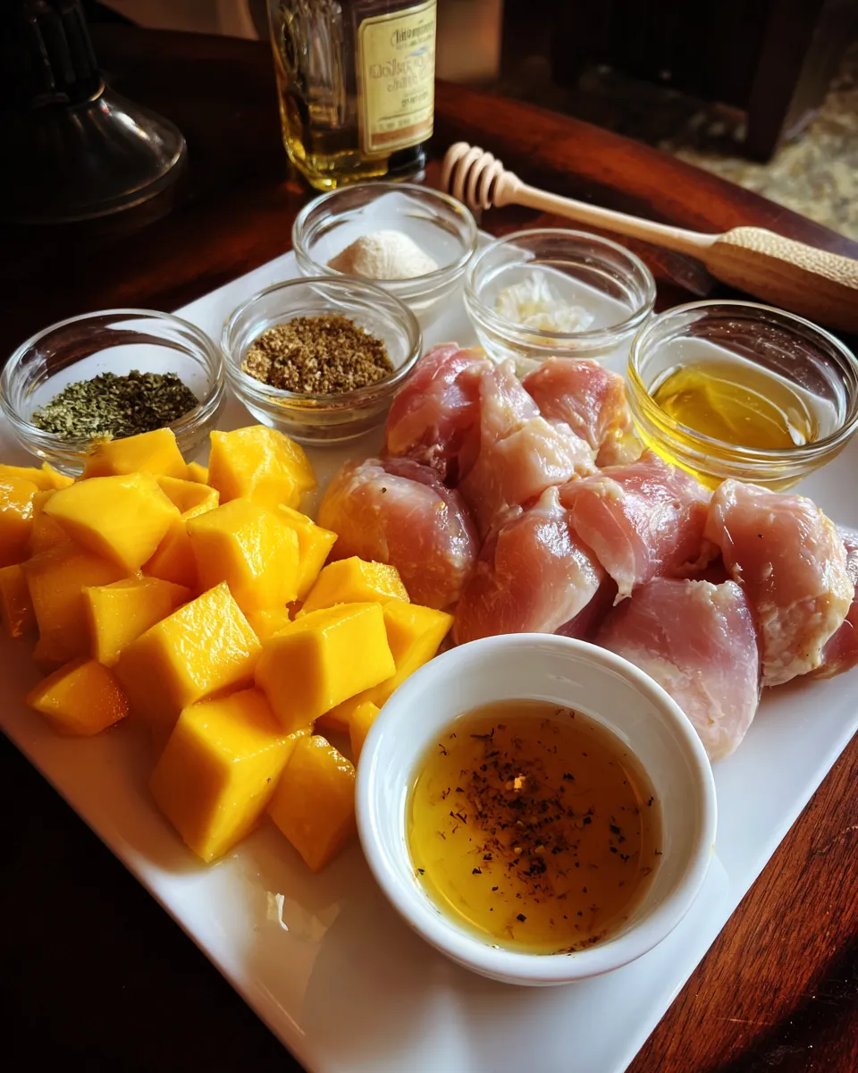 Ingredients for Irresistible Mango Glazed Chicken: A Sweet and Savory Delight
