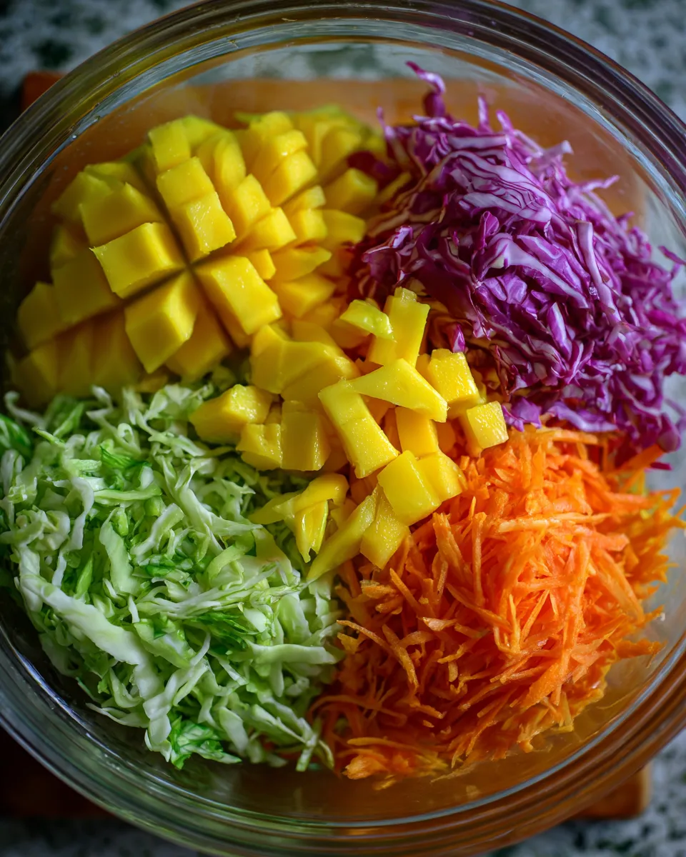 Ingredients for Mouthwatering Mango Slaw: A Refreshing Twist on a Classic Side Dish