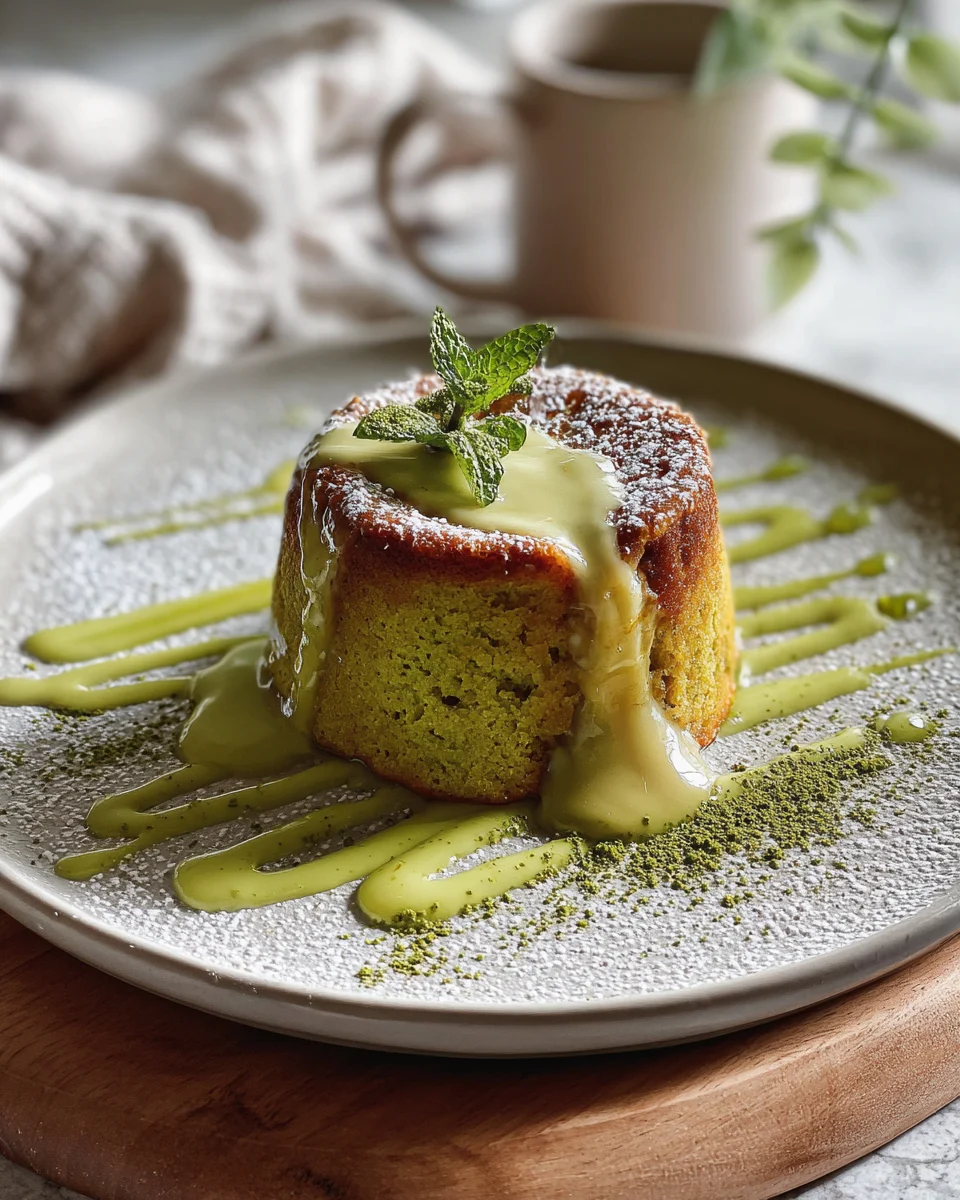 Matcha White Chocolate Lava Cake