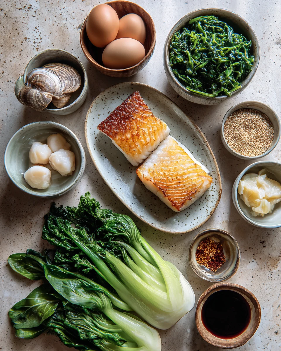 Miso Glazed Black Cod with Sesame Greens