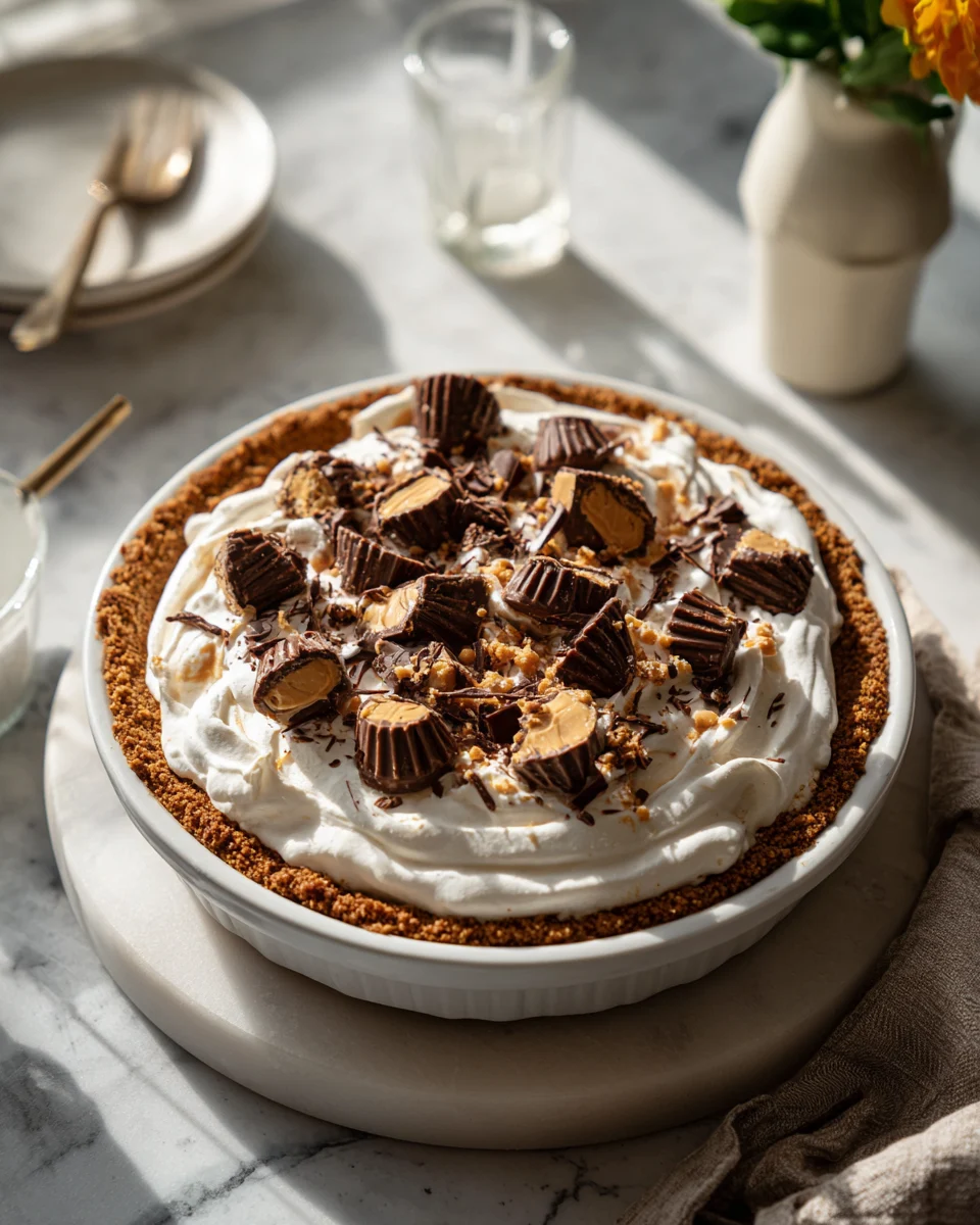 No-Bake Chocolate Peanut Butter Pie