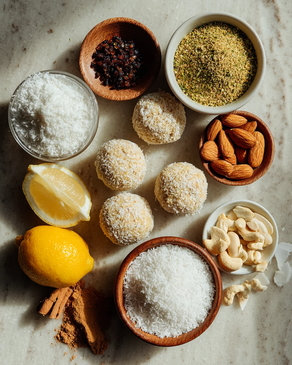 No-Bake Lemon Coconut Energy Balls