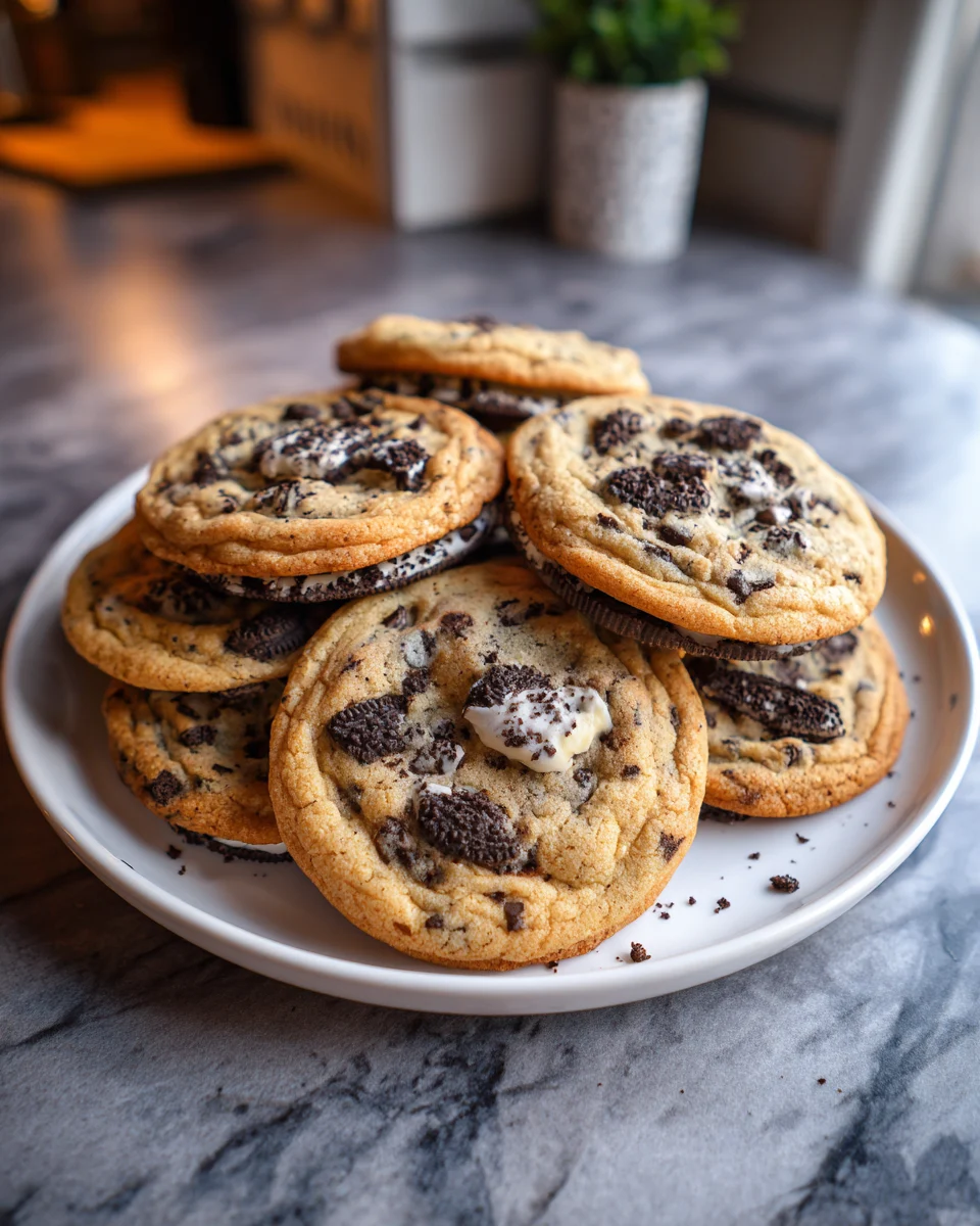 Oreo Stuffed Chocolate Chip Cookies