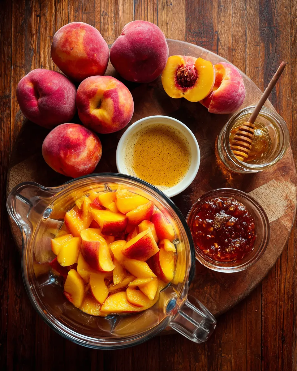 Ingredients for Deliciously Sweet Peach Honey Dijon Vinaigrette: A Must-Try Dressing Recipe