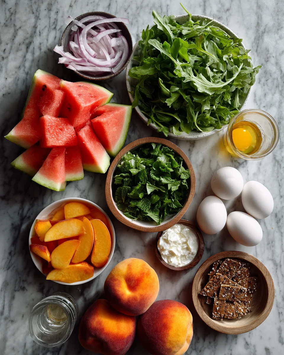 Refreshing Peach Watermelon Salad Recipe Perfect for Summer