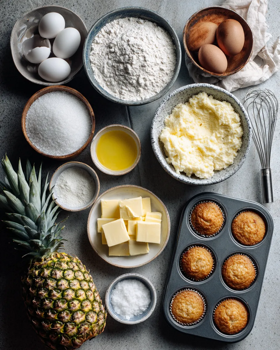 Ingredients for Irresistible Pineapple Cupcake Toppers: Elevate Your Desserts