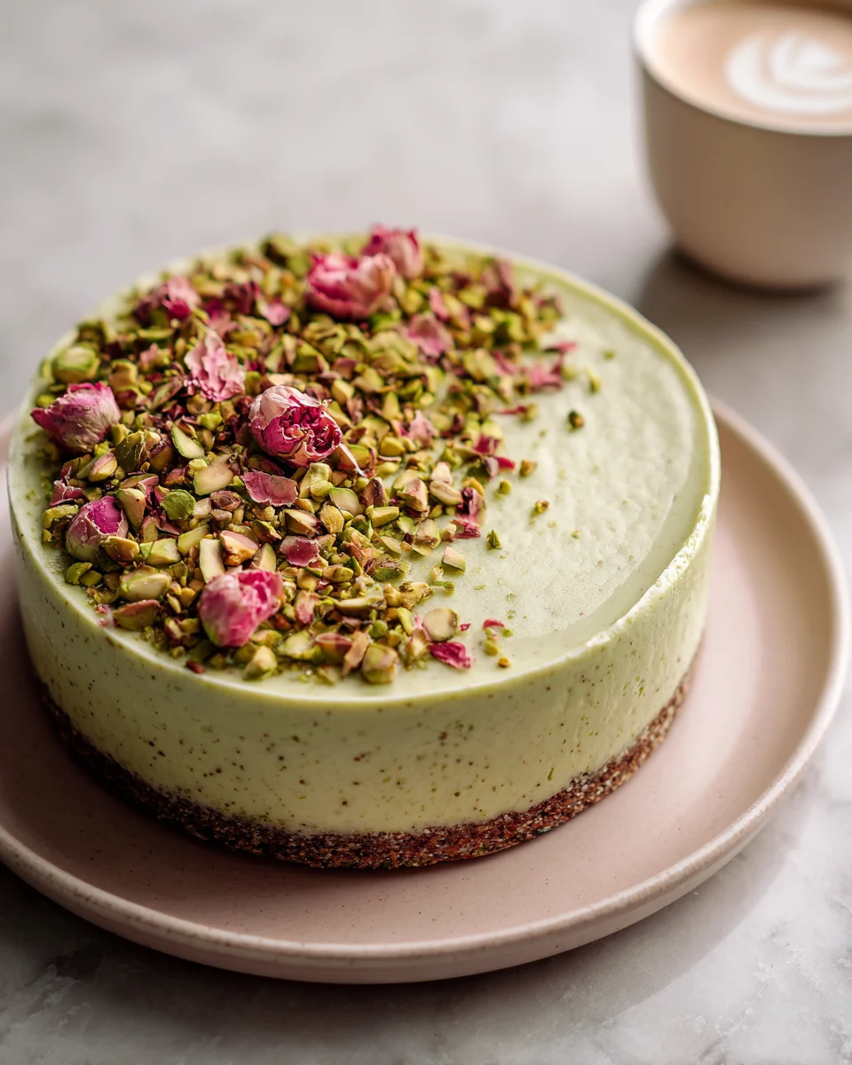 Pistachio Rose Milk Cake Recipe