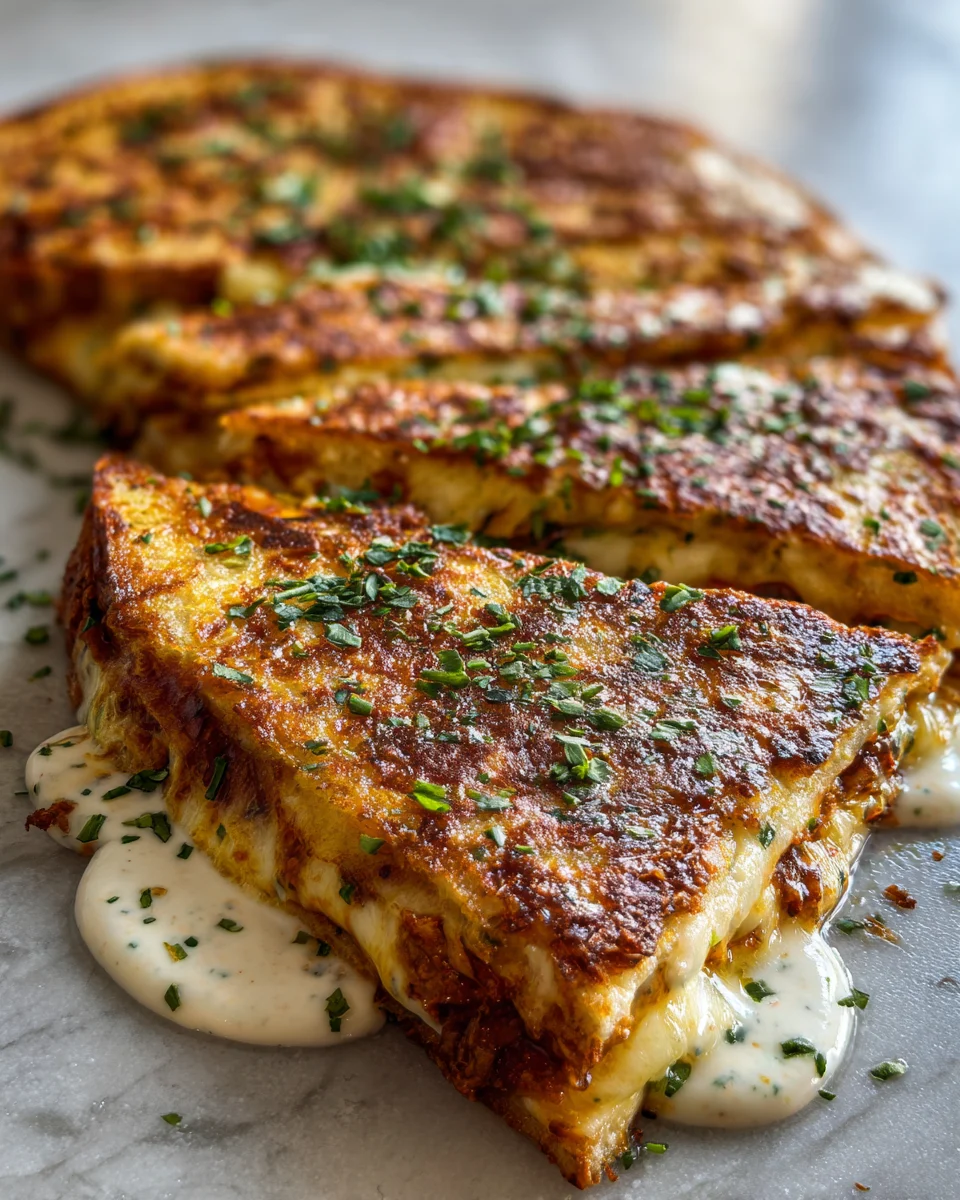 Pizza Grilled Cheese with Ranch