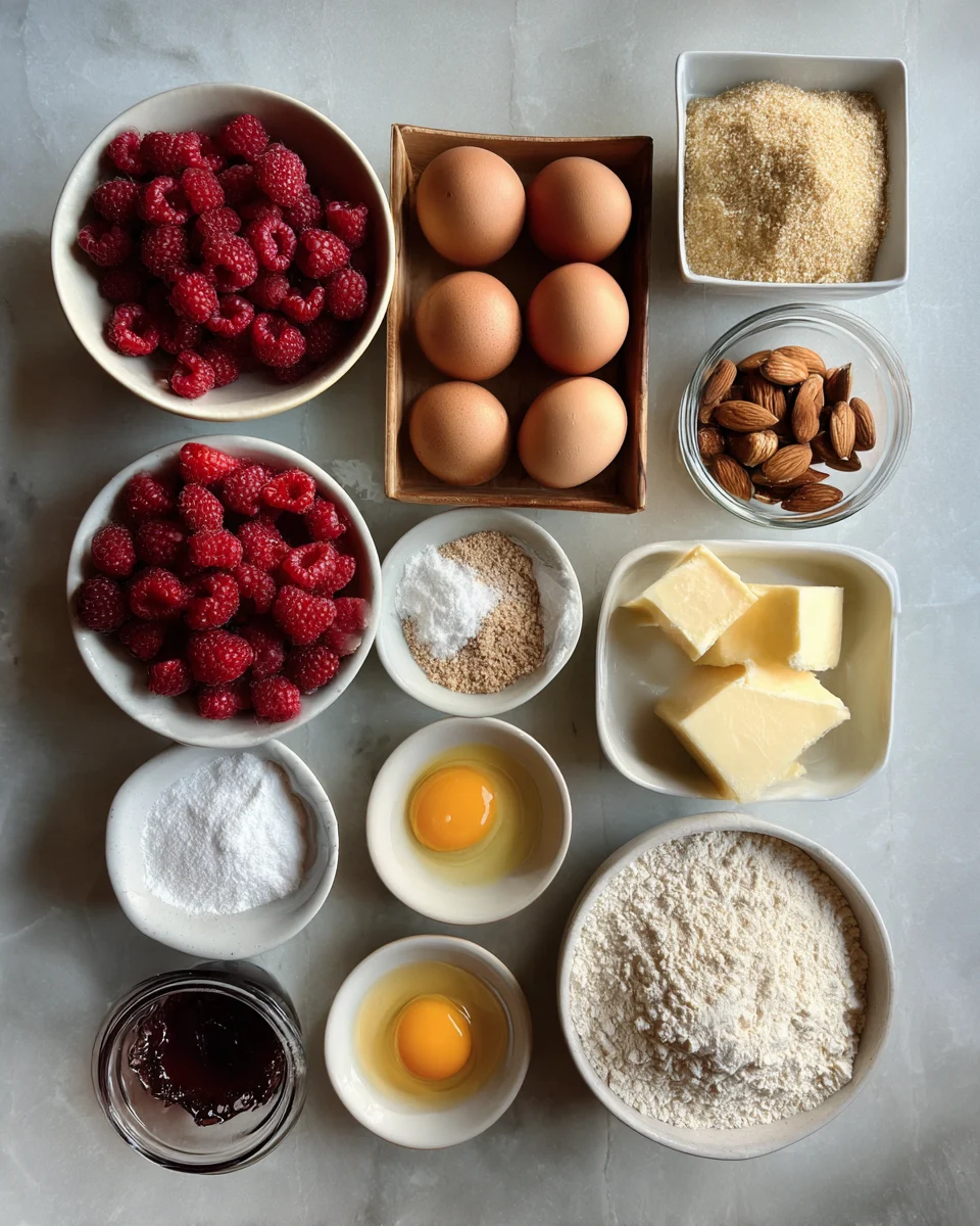 Raspberry Almond Thumbprint Cookies