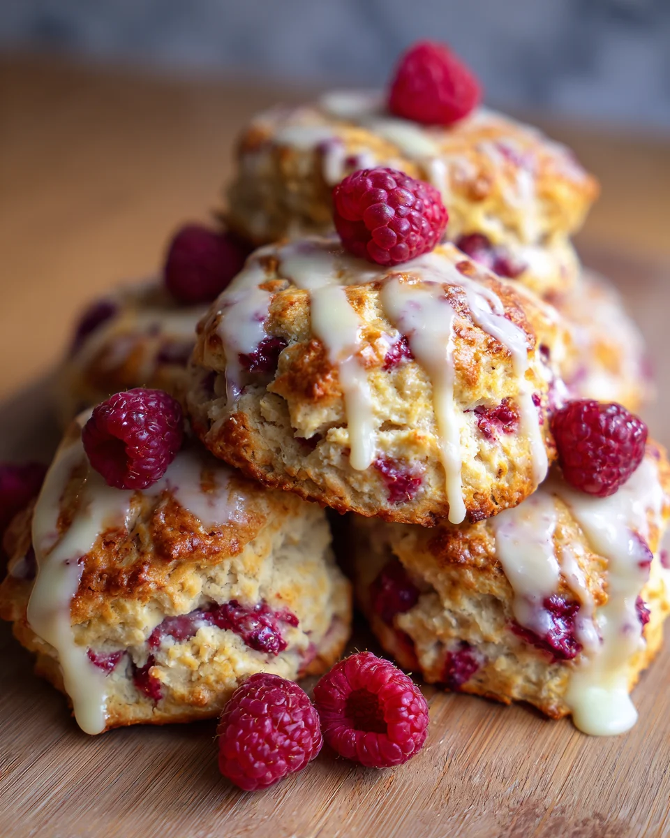 Raspberry White Chocolate Scones